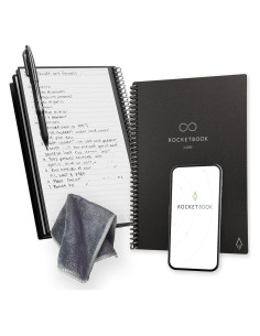 Cuaderno Espiral Reutilizable Rocketbook Core Negro A5