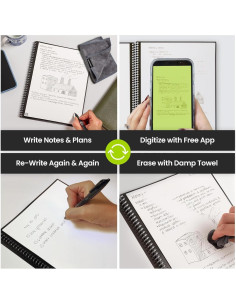 Cuaderno Espiral Reutilizable Rocketbook Core Negro A5 2