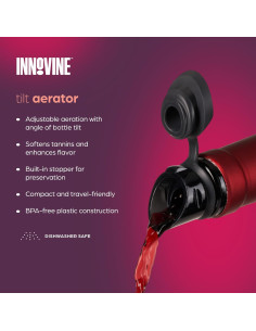 Aguja de Vino Innovine con Tapón y Aireación Ajustable 2