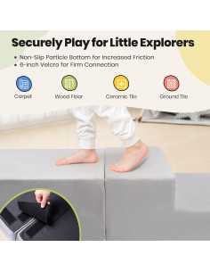 Conjunto de Bloques de Espuma Rinnebbit 6 Piezas con Alfombra 119.4cm 2