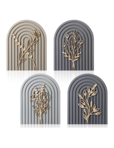 Juego de 4 Arcos de Madera Cinnvoice 25x20cm Decoración Boho