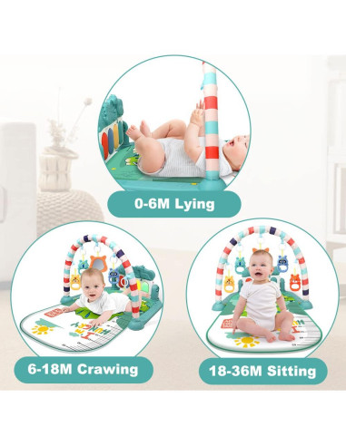 Alfombra de Juego para Bebés BOMPOW con Piano y Luces