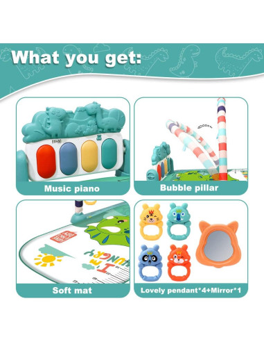 Alfombra de Juego para Bebés BOMPOW con Piano y Luces