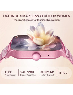 Reloj Inteligente Doomixs Rosa 1.83" Táctil Fitness 2