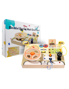 Tablero Ocupado Montessori Tomypony Volante de Coche LED 30x21.5cm