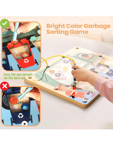 Juego de Clasificación Magnético de Madera TOP BRIGHT 3-5 Años