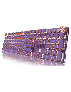 Teclado Mecánico EWEADN V20 Retroiluminado 104 Teclas Rosa