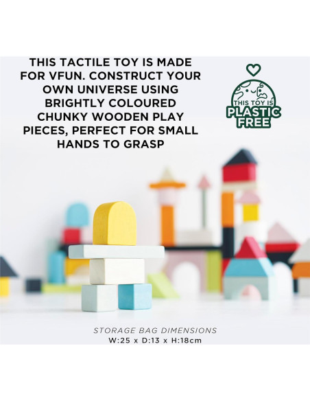 Juego de bloques de construcción de madera Le Toy Van 60 piezas