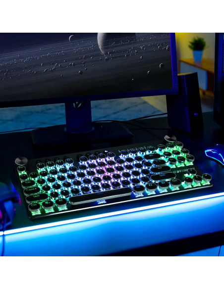 Teclado Mecánico Inalámbrico WOTIMILON WM87 Retro TKL RGB