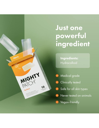 Mighty Patch Surface Hero Cosmetics - Parche acné XL 10 unidades