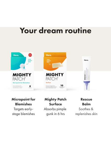 Mighty Patch Surface Hero Cosmetics - Parche acné XL 10 unidades