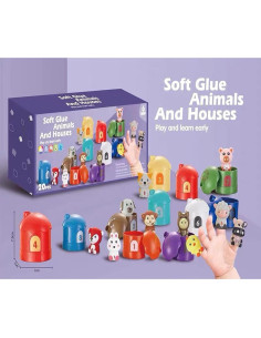 Juguetes de Aprendizaje Montessori 20 Piezas Animales Granja 2