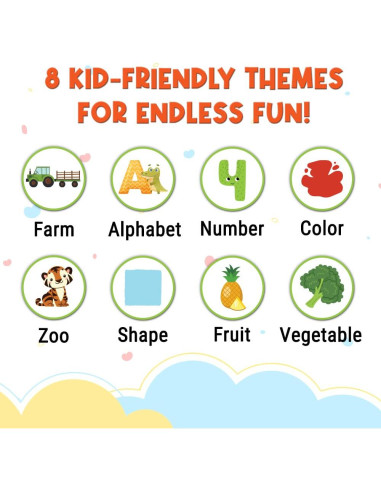 Juego de Memoria de Madera KidSweeties - 30x24.9cm - Niños 3-5 Años