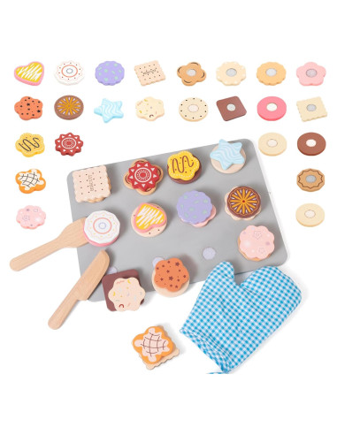 Juego de Cocina de Galletas de Madera MONT PLEASANT 28 Piezas