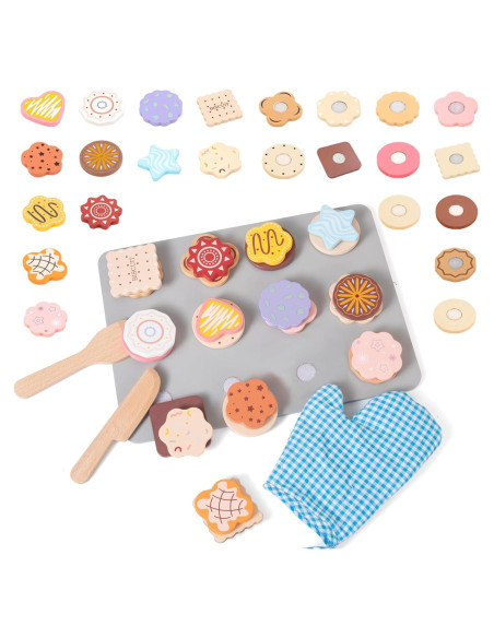 Juego de Cocina de Galletas de Madera MONT PLEASANT 28 Piezas