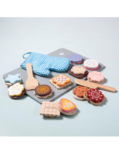 Juego de Cocina de Galletas de Madera MONT PLEASANT 28 Piezas