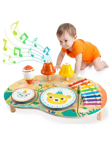 Juego de Batería Musical 7 en 1 Fullware para Bebés 1-3 Años