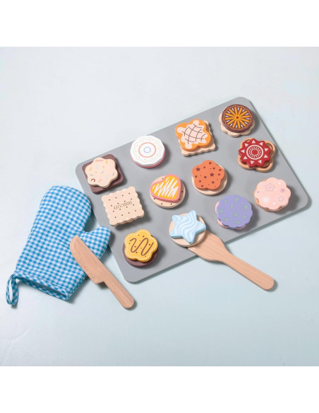 Juego de Cocina de Galletas de Madera MONT PLEASANT 28 Piezas