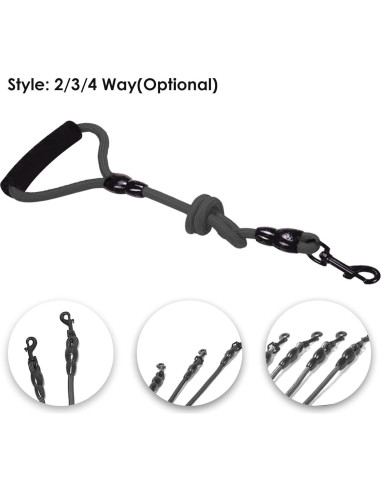 Acoplador para Paseo Petyoung 4 Vías Cuerda Nylon Resistente