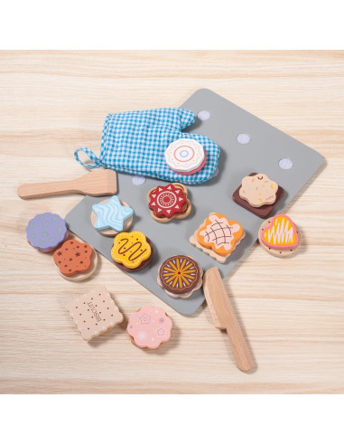 Juego de Cocina de Galletas de Madera MONT PLEASANT 28 Piezas