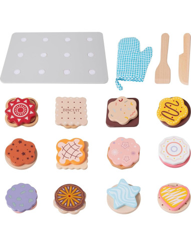 Juego de Cocina de Galletas de Madera MONT PLEASANT 28 Piezas