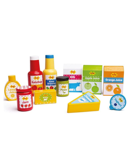 Conjunto de Comida de Madera Bigjigs Toys para Refrigerador