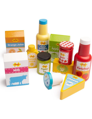 Conjunto de Comida de Madera Bigjigs Toys para Refrigerador
