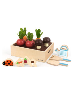 Juego de Jardinería Montessori KizKnows - 16 Piezas de Madera