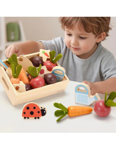 Juego de Jardinería Montessori KizKnows - 16 Piezas de Madera 2