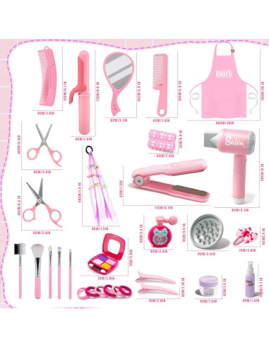 Set de Juguetes de Salón de Belleza RelyBang 39 Piezas