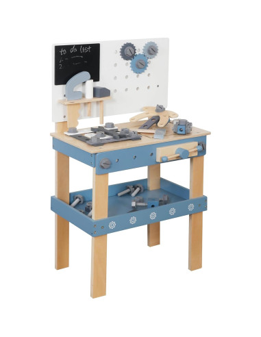 Banco de herramientas de madera TOUCH US 51 piezas para niños