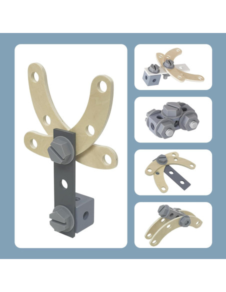 Banco de herramientas de madera TOUCH US 51 piezas para niños