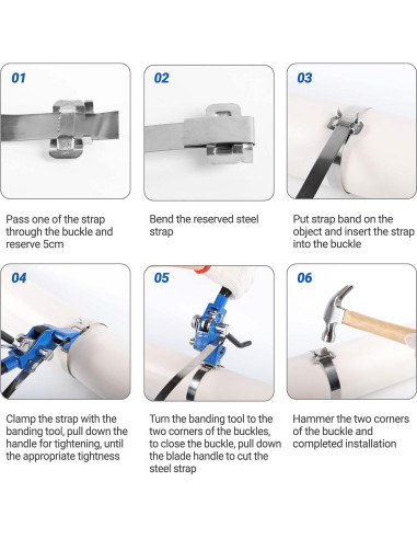 Kit de Herramientas de Estribado Toqraft 100FT Acero Inoxidable