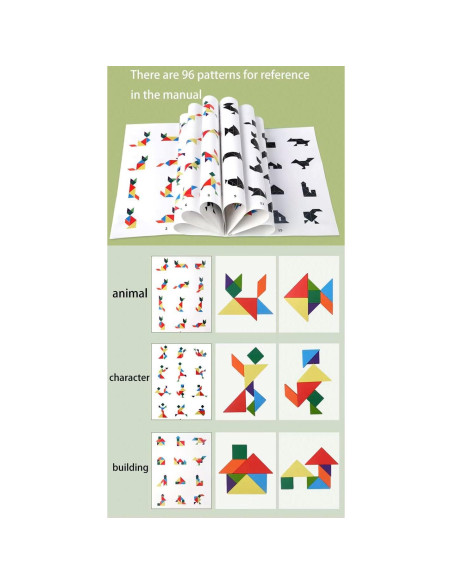 Rompecabezas Tangram Magnético Montessori Dinosaurios - Juguete Educativo 3 a 8 años
