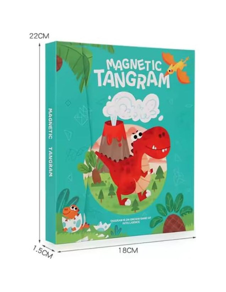 Rompecabezas Tangram Magnético Montessori Dinosaurios - Juguete Educativo 3 a 8 años