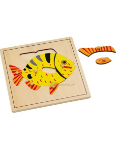Rompecabezas de Pescado Montessori Elite 24x24 cm para Niños 2