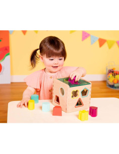 Cubo Clasificador de Formas de Madera B. toys - 9 Formas Coloridas 2