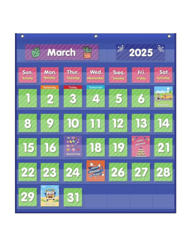 Calendario Mensual EAMAY con Chart de Bolsillo y 71 Tarjetas