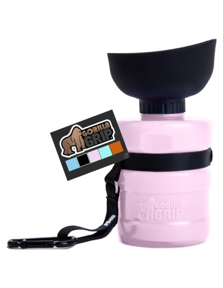 Botella de Agua para Perros GORILLA GRIP 473 ml Rosa