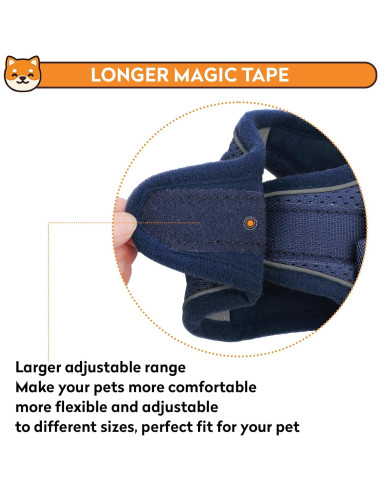 Arnés para Perro PWOD XL Azul Oscuro Acolchado y Reflectante