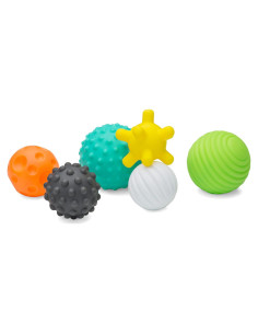 Conjunto de 6 Pelotas Texturizadas Infantino para Bebés 6+ Meses