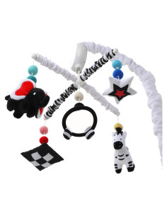 Móvil de Cuna Musical Peanutshell para Bebés - Alto Contraste