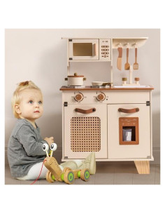 Juego de Cocina de Madera ROBUD Mocha para Niños 3-8 Años