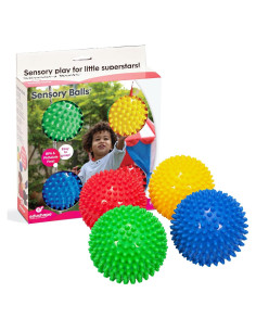Bolas Sensoriales Edushape para Bebés - Paquete de 4 Bolas de 10.16 cm