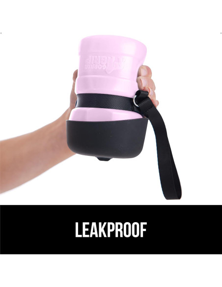 Botella de Agua para Perros GORILLA GRIP 473 ml Rosa