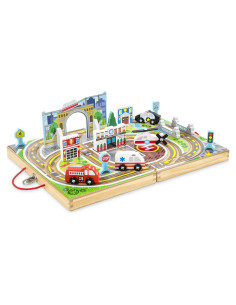Juego de Mesa de Madera Melissa & Doug 18 Piezas Vehículos