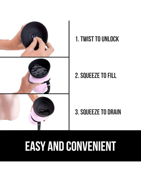 Botella de Agua para Perros GORILLA GRIP 473 ml Rosa