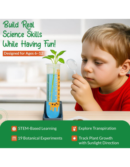 Kit de Crecimiento de Plantas STEM Xinxiang 19 Experimentos 8+ Años