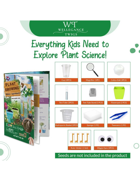 Kit de Crecimiento de Plantas STEM Xinxiang 19 Experimentos 8+ Años