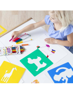 Plantillas de Animales Coloraciones 12 Piezas 20.32 cm 2